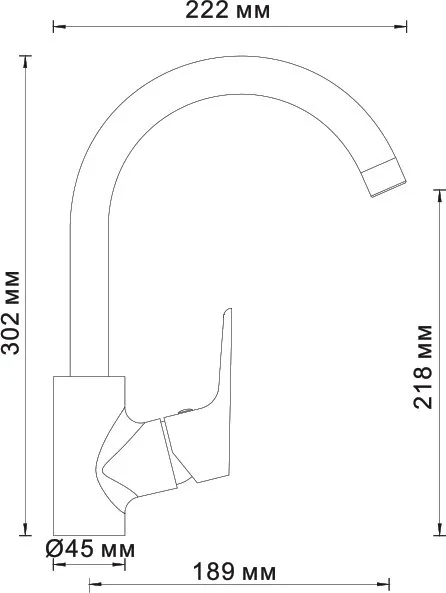 Смеситель для кухни Wasserkraft Lippe 4507