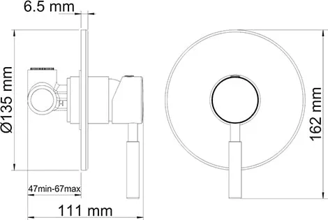 Смеситель для душа Wasserkraft Main 4151 С ВНУТРЕННЕЙ ЧАСТЬЮ