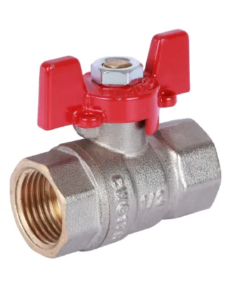 Кран шаровой полнопроходной внутренняя / внутренняя резьба, ручка бабочка Rommer 1/2* Кран шаровой полнопроходной внутренняя / внутренняя резьба, ручка бабочка Rommer 1/2*