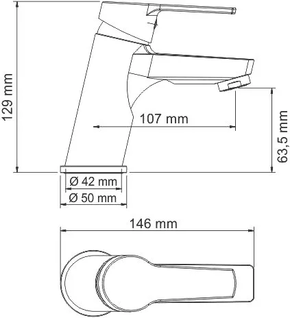 Смеситель для раковины Wasserkraft Rhin 4403