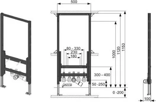 Система инсталляции для биде TECE TECEprofil 9330000