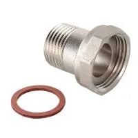 Полусгон никелированный с накидной гайкой и наружной резьбой Valtec 1/2*