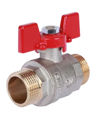 Кран шаровой полнопроходной наружняя / наружная резьба, ручка бабочка Rommer 3/4* Кран шаровой полнопроходной наружняя / наружная резьба, ручка бабочка Rommer 3/4*