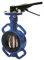 Затвор чугунный поворотный межфланцевый ABRA-BUV-VF826D032/040H Ру16 с рукояткой