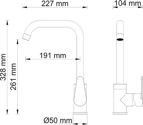 Смеситель для кухни Wasserkraft Alz 28807