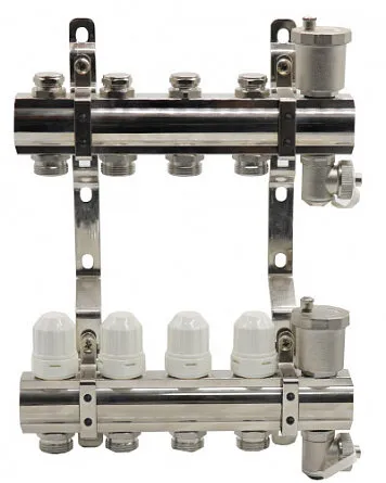 Коллекторная группа для отопления Euros 1* х 3/4* - 5 выходов Коллекторная группа для отопления Euros 1* х 3/4* - 5 выходов