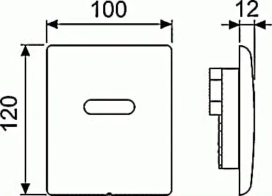 Кнопка смыва TECE Planus Urinal 6 V-Batterie 9242354 белая матовая