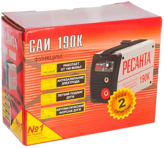 Инверторный сварочный аппарат Ресанта САИ-190К (серии КОМПАКТ)