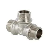 Тройник никелированный наружная резьба Valtec 1/2*