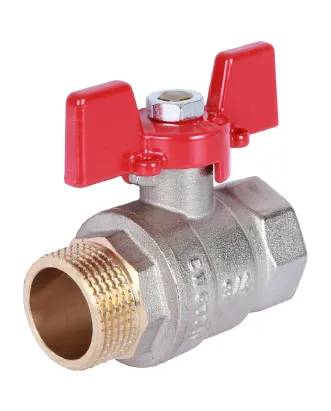 Кран шаровой полнопроходной внутренняя / наружная резьба, ручка бабочка Rommer 3/4* Кран шаровой полнопроходной внутренняя / наружная резьба, ручка бабочка Rommer 3/4*