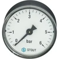 Манометр аксиальный Stout (корпус Ø 50 мм) SIM-0009-500608