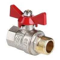 Кран шаровой внутренняя / наружная резьба, ручка бабочка VALTEC BASE 1/2*