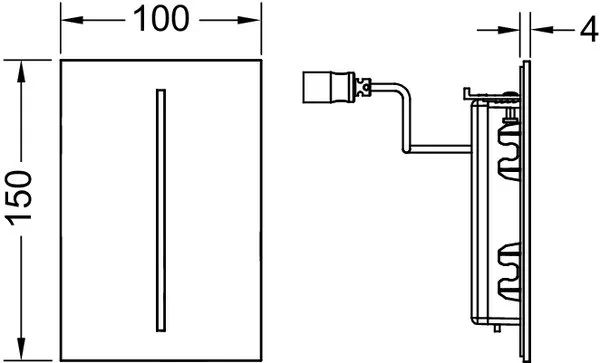 Кнопка смыва TECE filo urinal 9242062 230 V черная