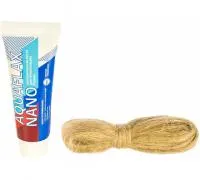Паста уплотнительная Aguaflax nano, 80 г + лен ЕВРО, 20 г