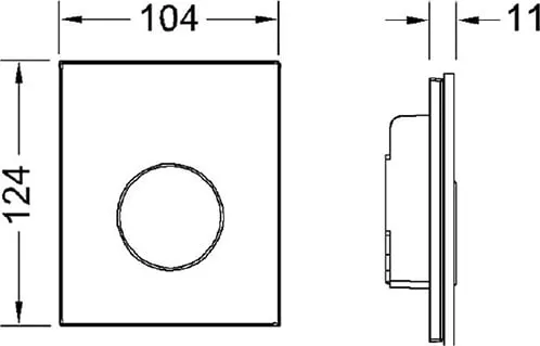 Кнопка смыва TECE Loop Urinal 9242650 белое стекло