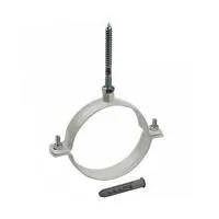 Крепление к стене Rommer D100 мм, белое, RALL металлическое (хомут)