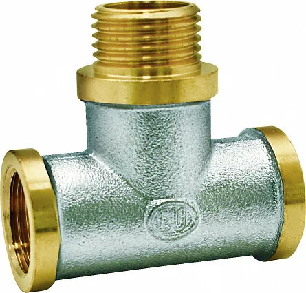 Тройник никелированный внутренняя / наружная/ внутренняя резьба Euros 1/2* Тройник никелированный внутренняя / наружная/ внутренняя резьба Euros 1/2*