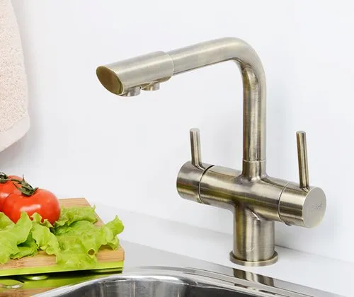 Смеситель для кухни Wasserkraft A8037 светлая бронза