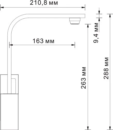 Смеситель для кухни Wasserkraft Alme 1507