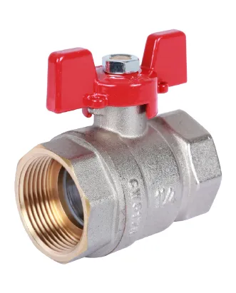 Кран шаровой полнопроходной внутренняя / внутренняя резьба, ручка бабочка Rommer 1 1/4* Кран шаровой полнопроходной внутренняя / внутренняя резьба, ручка бабочка Rommer 1 1/4*