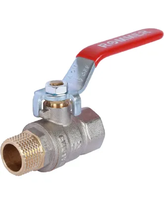 Кран шаровой полнопроходной внутренняя / наружная резьба, ручка рычаг Rommer 1/2* Кран шаровой полнопроходной внутренняя / наружная резьба, ручка рычаг Rommer 1/2*