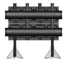 Коллектор распределительный на 2 контура PN10 Meibes Victaulic V 200