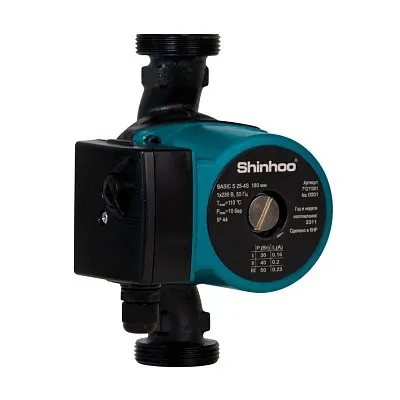 Циркуляционный насос Shinhoo BASIC S 25-6S 130 1x230V Циркуляционный насос Shinhoo BASIC S 25-6S 130 1x230V