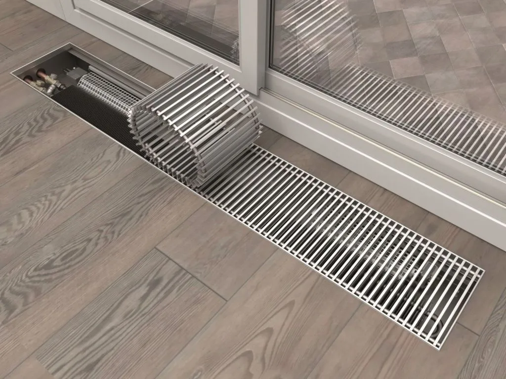 Конвектор с рулонной решеткой