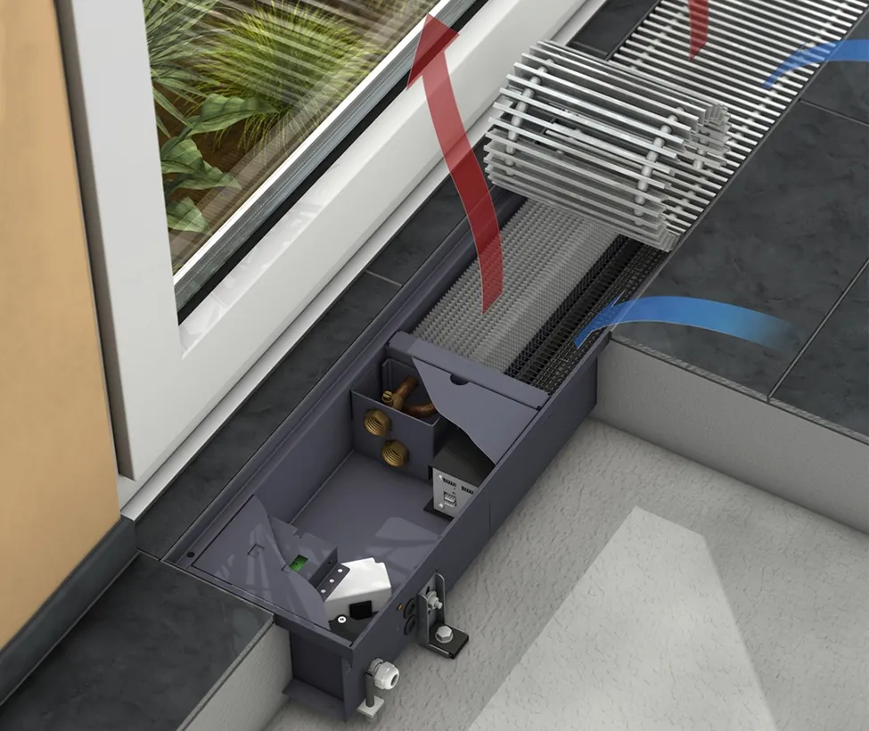 Распределение холодных и теплых поток воздуха