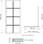 Душевая перегородка Wasserkraft Glan 66W 120 см, профиль черный матовый