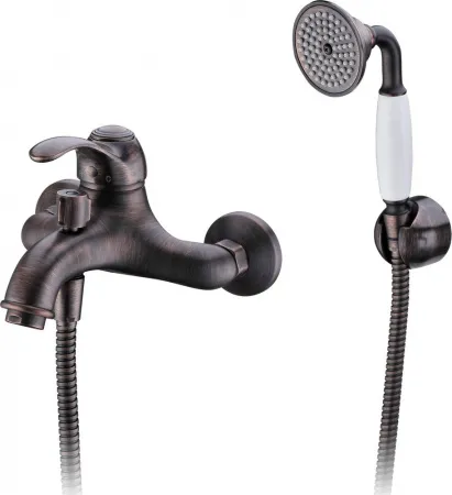 Смеситель для ванны с душем Wasserkraft Isar 1301 темная бронза