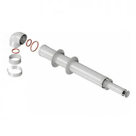 ROMMER RCA-6010-211220 Комплект дымохода АНТИЛЕД 60/100 - 1220мм хомут в комплекте ROMMER RCA-6010-211220 Комплект дымохода АНТИЛЕД 60/100 - 1220мм хомут в комплекте