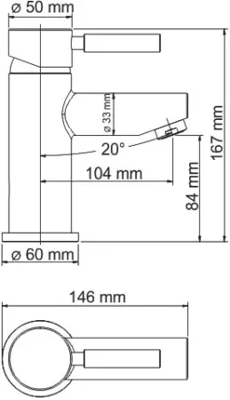 Термостатический смеситель Wasserkraft Main 4103 Thermo для раковины