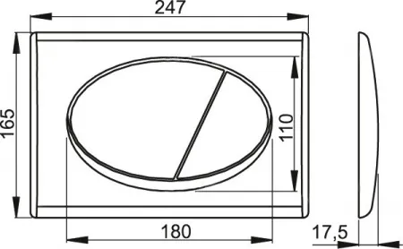 Система инсталляции для унитазов AlcaPlast AM101/1120-3:1 RU M71-0001 кнопка смыва хром