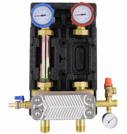 Насосная группа с теплообменником 34 пластины Rommer RDG-1038-342501 (без насоса, в теплоизоляции)