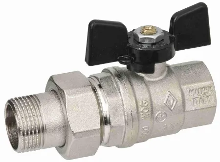 Кран шаровый американка внутренняя / наружная резьба, ручка бабочка Bugatti ARIZONA 1* (серия 626) Кран шаровый американка внутренняя / наружная резьба, ручка бабочка Bugatti ARIZONA 1* (серия 626)