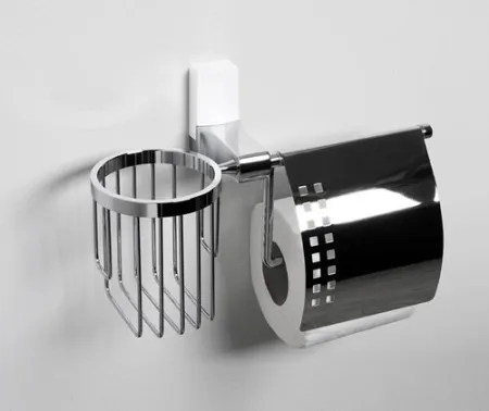 Держатель туалетной бумаги Wasserkraft Leine White K-5059White с держателем освежителя воздуха