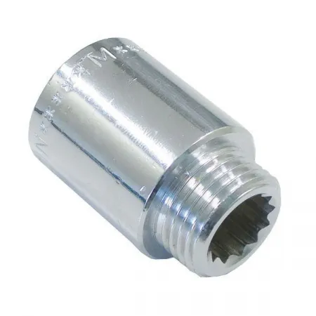 Удлинитель хромированный внутренняя / наружная резьба TIEMME 1/2* x 10 мм Удлинитель хромированный внутренняя / наружная резьба TIEMME 1/2* x 10 мм