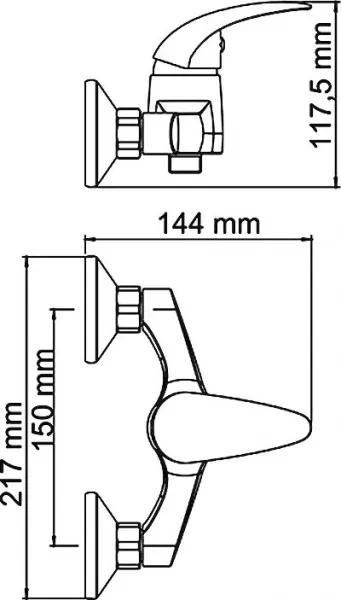 Смеситель для душа Wasserkraft Isen 2602