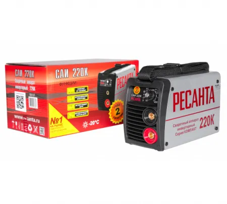 Инверторный сварочный аппарат Ресанта САИ-220К (серии КОМПАКТ)