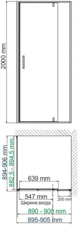 Душевой уголок Wasserkraft Neime 19P03