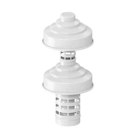 ROMMER RCA-6010-000334 Оголовок с ветрозащитой D 60/100 БЕЛЫЙ (Алюминий)