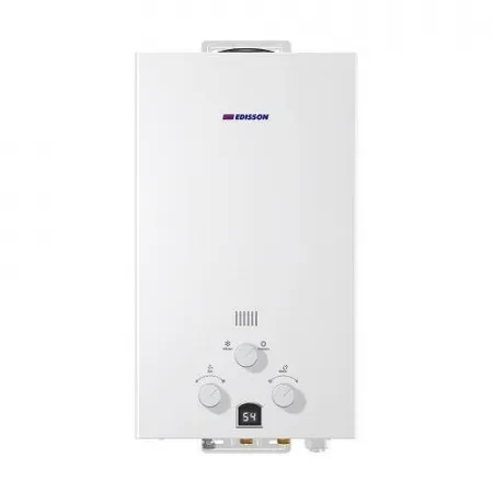 Водонагреватель газовый проточный (газовая колонка) EDISSON E 20 D (цвет белый, без изображения) Водонагреватель газовый проточный (газовая колонка) EDISSON E 20 D (цвет белый, без изображения)