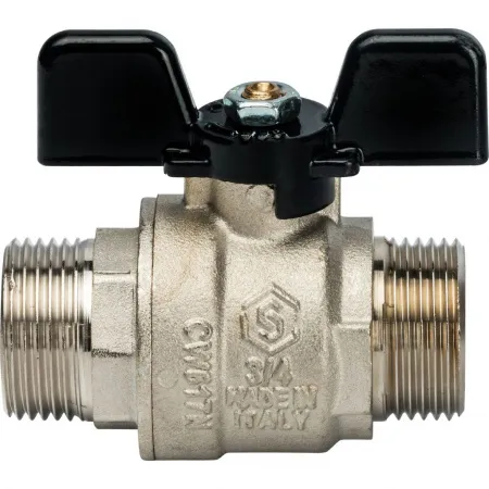 Кран шаровый наружная / наружная резьба, ручка бабочка Stout 1/2* Кран шаровый наружная / наружная резьба, ручка бабочка Stout 1/2*