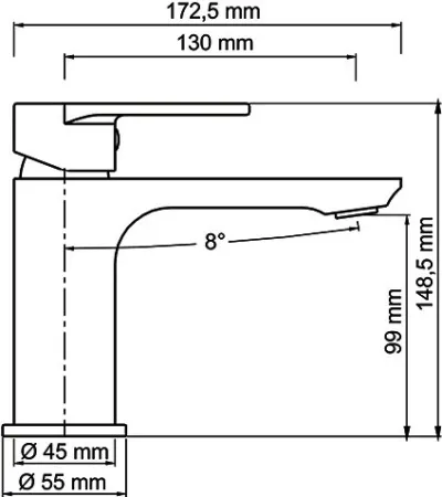 Смеситель для раковины Wasserkraft Elbe 7403