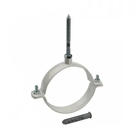 ROMMER RCA-6010-000003 Крепление к стене D100 белое RAL металлическое ( хомут)