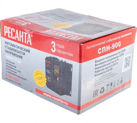 Стабилизатор напряжения Ресанта СПН-900