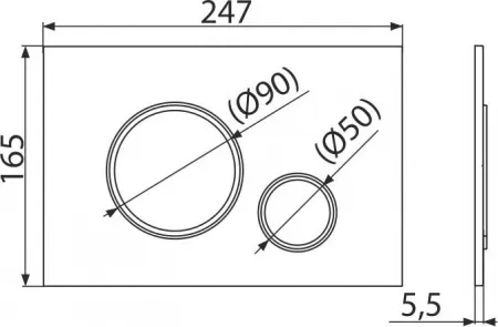 Кнопка смыва AlcaPlast THIN M770 белый / хром глянцевый