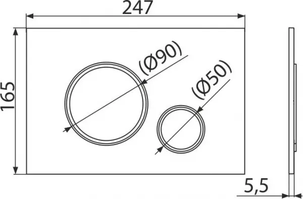 Кнопка смыва AlcaPlast THIN M770 белый / хром глянцевый