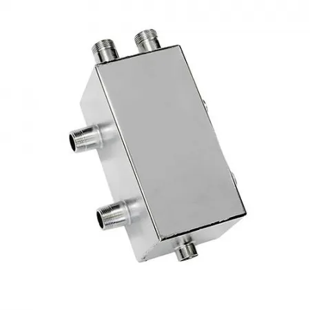 Распределительный коллектор из нержавеющей стали 2 отопительных контура с гидроразделителем WARME WKSG24.S (до 24 кВт)